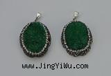 NGP6145 25*35mm freeform durzy quartz pendants wholesale