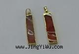 NGP6151 8*35mm - 10*40mm rectangle agate pendants wholesale