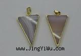 NGP6176 25*35mm - 30*40mm triangle agate gemstone pendants