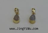 NGP6288 8*12mm teardrop druzy agate gemstone pendants wholesale