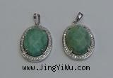 NGP6358 25*30mm oval amazonite gemstone pendants wholesale