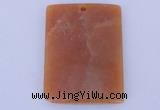 NGP637 5pcs 33*45mm rectangle red aventurine gemstone pendants