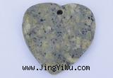 NGP641 5pcs 50*50mm heart kambaba jasper gemstone pendants