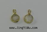 NGP6518 15mm - 16mm coin druzy agate pendants wholesale