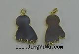 NGP6559 25*38mm - 26*40mm octopus agate gemstone pendants