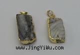 NGP6683 16*28mm - 18*35mm freeform druzy agate pendants
