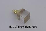 NGP6760 15*22mm cube white crystal gemstone pendants wholesale