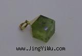 NGP6770 15*22mm cube green qutilated quartz pendants wholesale