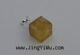 NGP6783 15*22mm cube citrine gemstone pendants wholesale