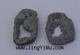 NGP6845 35*45mm - 40*50mm freeform plated druzy agate pendants