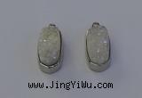 NGP6895 10*22mm - 12*25mm freeform plated druzy quartz pendants