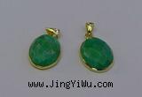 NGP6952 15*20mm faceted oval white howlite turquoise pendants