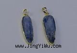NGP7049 13*35mm - 14*40mm flat teardrop blue kyanite pendants