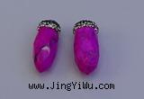 NGP7081 12*30mm - 15*35mm faceted bullet white howlite turquoise pendants