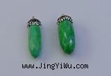 NGP7083 12*30mm - 15*35mm faceted bullet white howlite turquoise pendants
