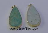 NGP7135 25*50mm - 28*55mm freeform amazonite gemstone pendants