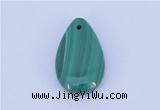 NGP714 12*20mm flat teardrop natural malachite gemstone pendant