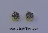 NGP7163 12*15mm plated druzy agate pendants wholesale