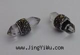 NGP7205 15*40mm sticks white crystal pendants wholesale