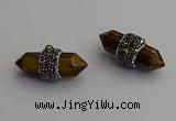 NGP7218 15*40mm sticks yellow tiger eye pendants wholesale