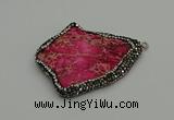 NGP7226 30*50mm - 40*60mm freeform sea sediment jasper pendants