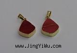 NGP7246 15*20mm flat teardrop mookaite gemstone pendants