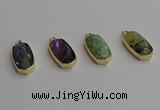 NGP7275 13*25mm faceted freeform labradorite pendants wholesale