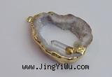NGP7388 45*50mm - 50*55mm freeform druzy agate pendants