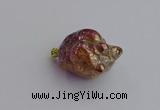 NGP7418 25*35mm - 35*40mm nuggets plated agate pendants