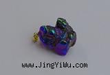 NGP7422 25*35mm - 35*40mm nuggets plated agate pendants