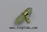 NGP7446 12*45mm sticks green rutilated quartz pendants wholesale