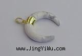 NGP7516 35*38mm horn white howlite pendants wholesale