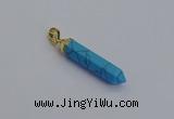 NGP7544 8*40mm sticks white howlite pendants wholesale