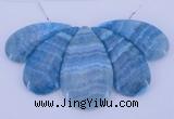 NGP78 Fashion blue lace agate gemstone pendants set jewelry wholesale
