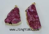 NGP8567 28*45mm - 35*50mm freeform druzy agate pendants wholesale