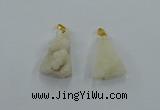 NGP8574 18*25mm - 25*40mm triangle druzy agate pendants wholesale