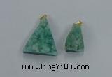 NGP8580 18*25mm - 25*40mm triangle druzy agate pendants wholesale