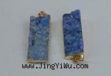 NGP8609 15*35mm - 16*40mm rectangle druzy agate pendants wholesale