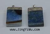 NGP8681 26*36mm rectangle druzy agate pendants wholesale