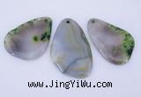 NGP871 5PCS 35-45mm*55-70mm freeform agate gemstone pendants