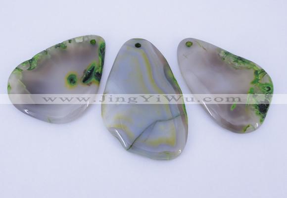 NGP871 5PCS 35-45mm*55-70mm freeform agate gemstone pendants