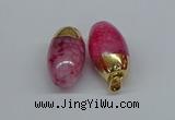 NGP8748 17*30mm rice agate gemstone pendants wholesale