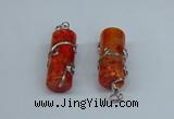 NGP8817 18*45mm tube agate gemstone pendants wholesale