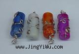 NGP8823 18*45mm tube agate gemstone pendants wholesale
