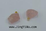 NGP8856 20*25mm - 30*40mm nuggets rose quartz pendants wholesale