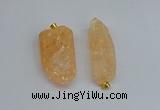 NGP8879 16*38mm - 25*60mm sticks crackle quartz pendants wholesale