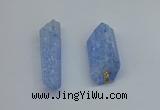 NGP8882 16*38mm - 25*60mm sticks crackle quartz pendants wholesale