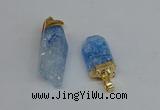 NGP8891 10*35mm - 20*45mm sticks crackle quartz pendants