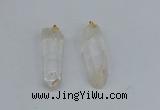 NGP8898 12*40mm - 14*42mm sticks white crystal pendants wholesale