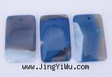 NGP928 5PCS 34*55mm rectangle agate druzy geode gemstone pendants
